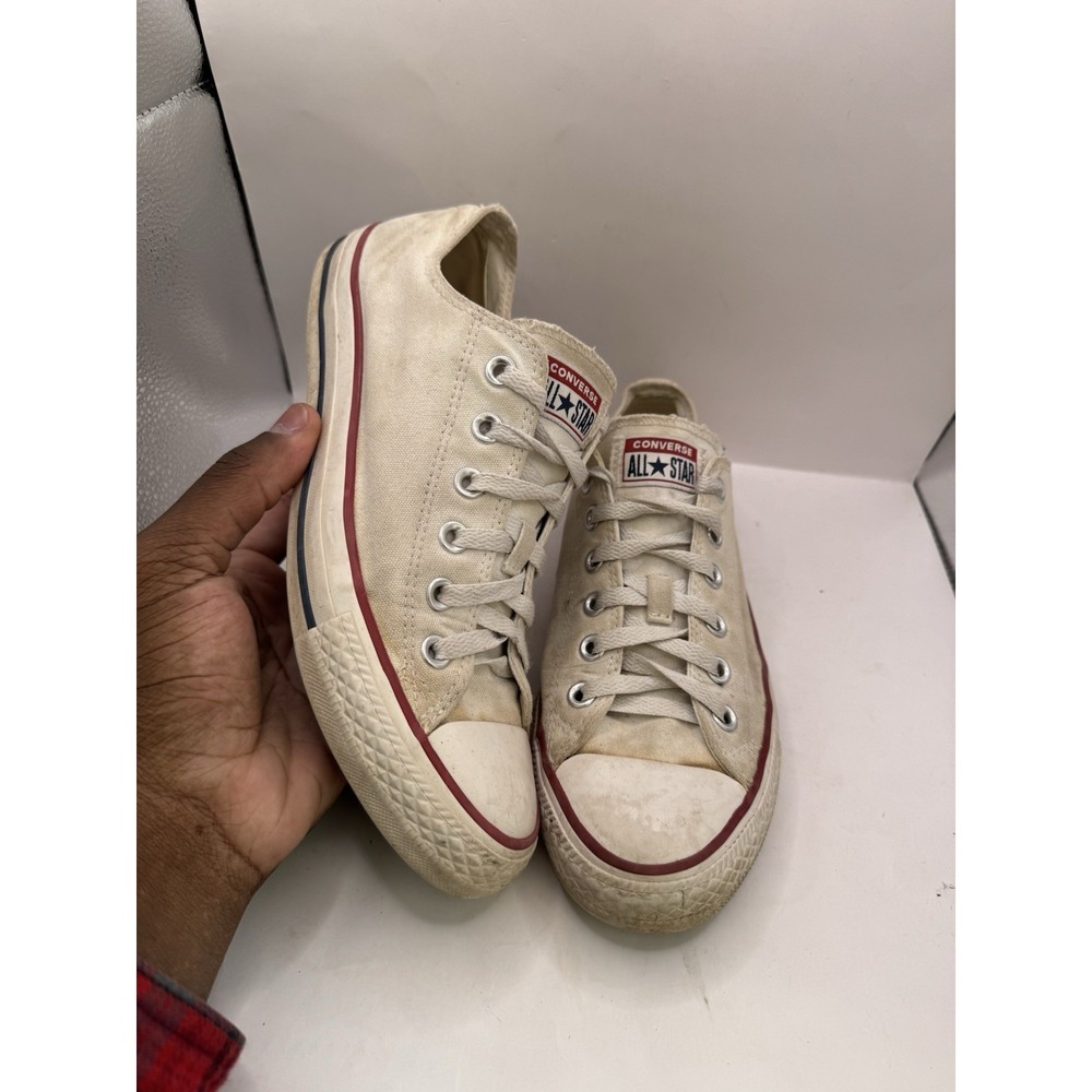 Converse Chuck Taylor All Star Low Top White Canvas Sneakers 167492C Mens 7